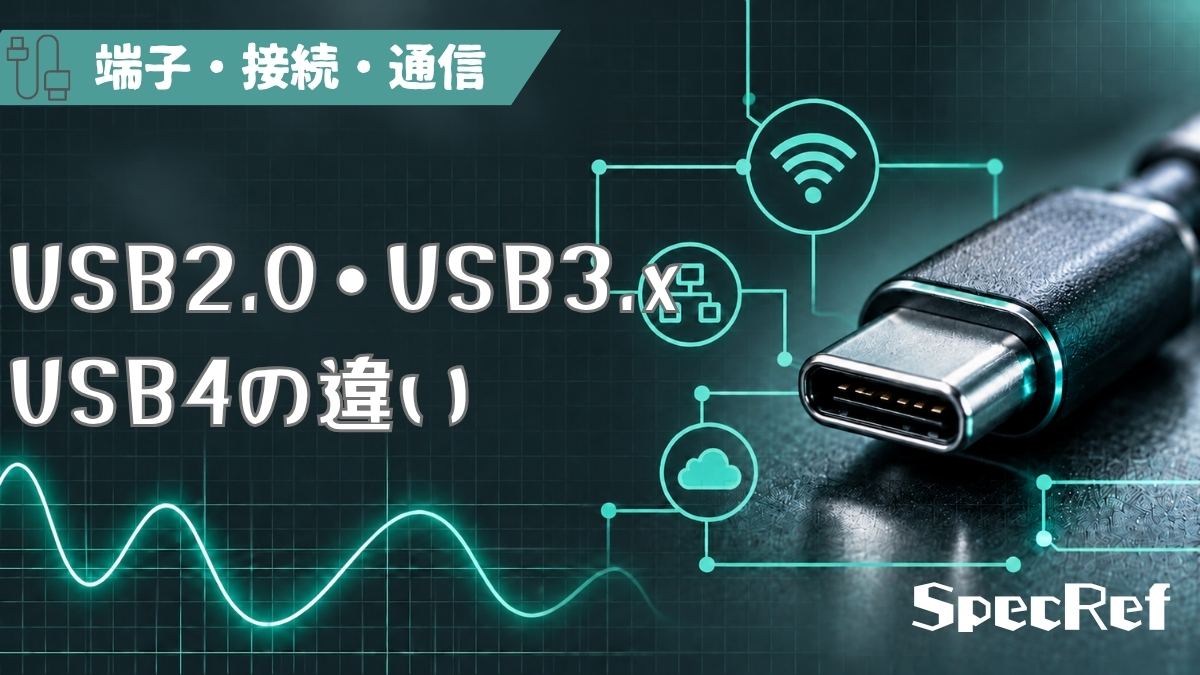 USB2.0・USB3.x・USB4の違いとは？のアイキャッチ